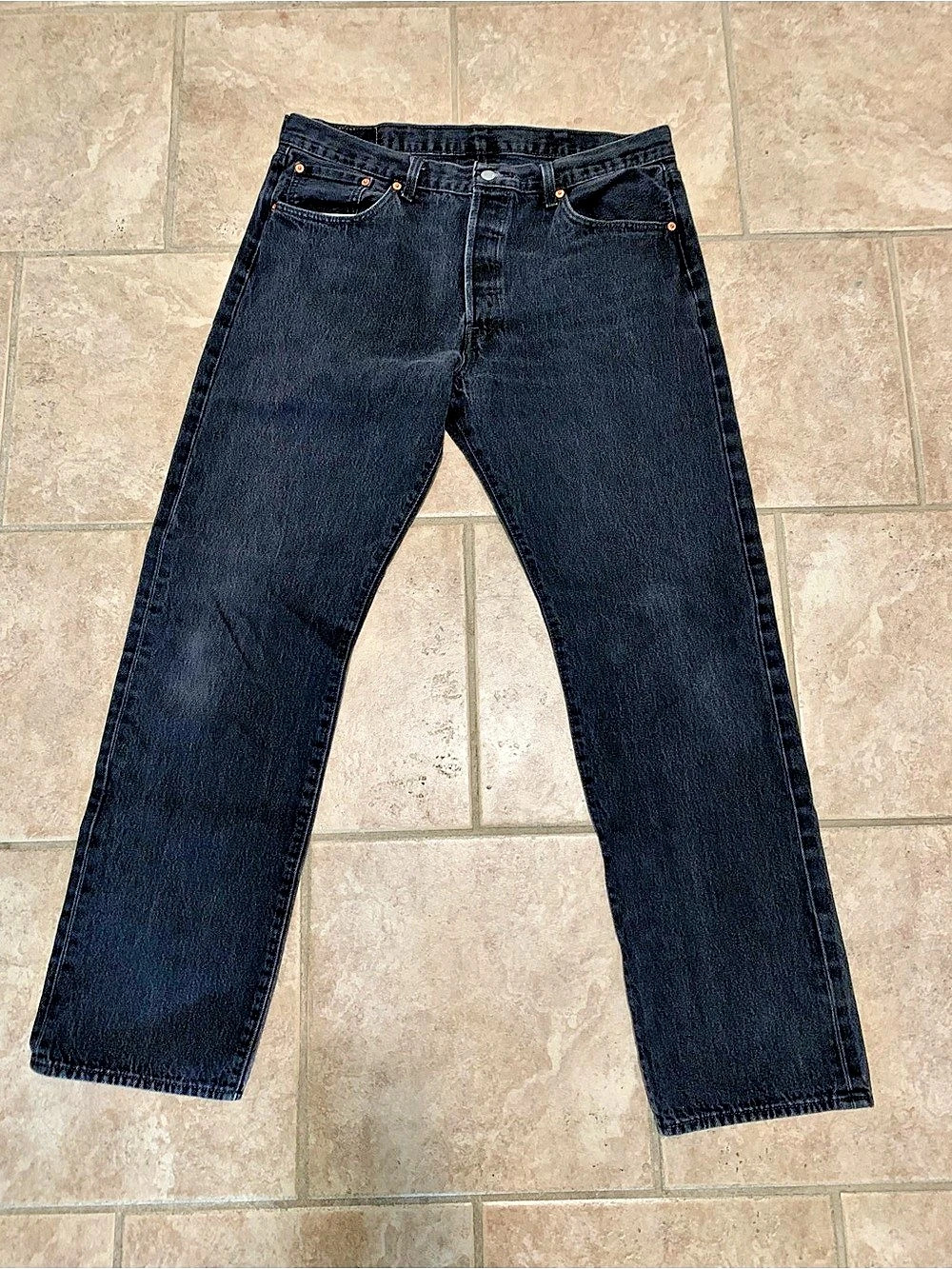 Levi's 501 Original Fit Jeans Men's Black Waist 38 Length 34